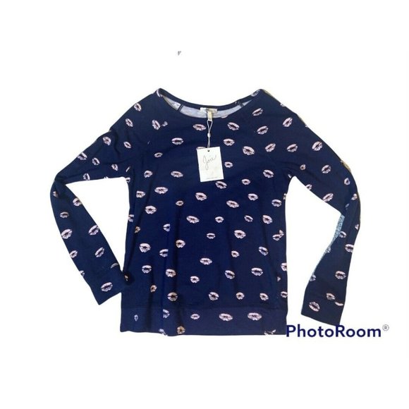 Joie Annora Lip Print Sweatshirt Sz XXS NWT - Picture 3 of 7
